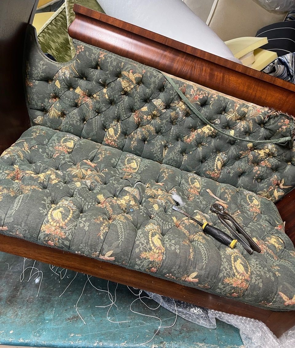 Tufted Settee before